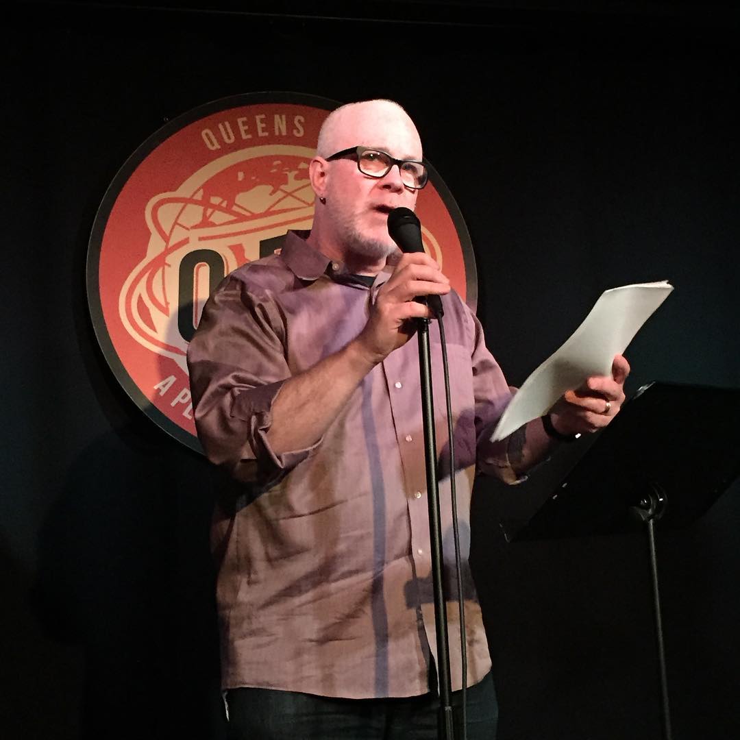 Host William Shunn reads his editorial at Line Break #4
