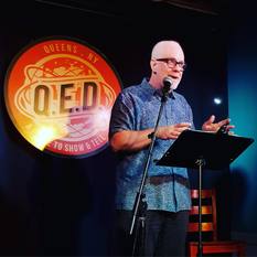 Host William Shunn reads at Line Break #9 - click to view - mousewheel to zoom